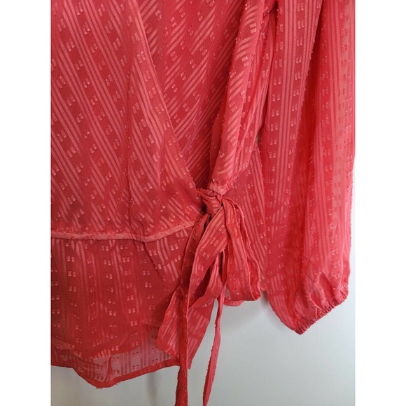 INC Waist Tie V-Neck Blouse New 3X - Picture 5 of 6